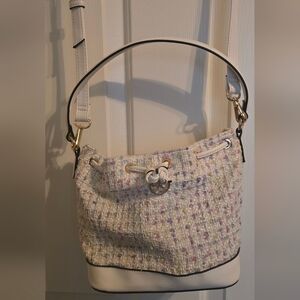 Nine West Albee Pastel Tweed Mini 2 Way Shoulder/Bucket Bag